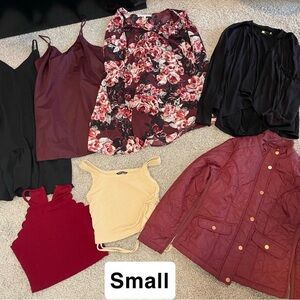 Womens misc bundle of tops/dresses,jacket